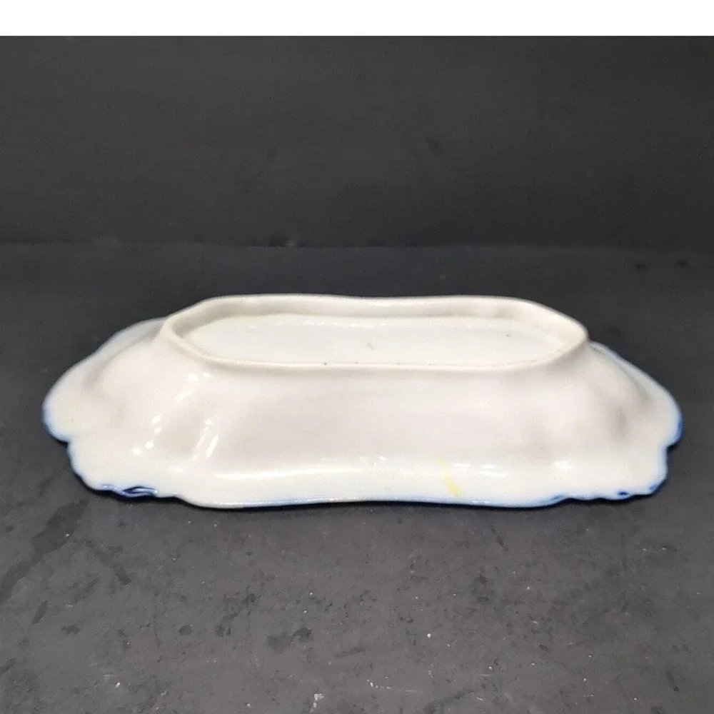 Asian Footed Porcelain Trinket Bowl, Hand Painted Plate, Makers‎ Mark Keepsake